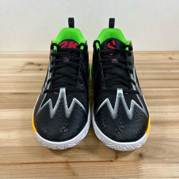 Puma Scoot Zeros NBA 2K Shot Meter Basketball shoes Mens 9.5 Black Green - Picture 2 of 8